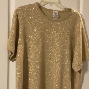 80’s original  metallic knit top